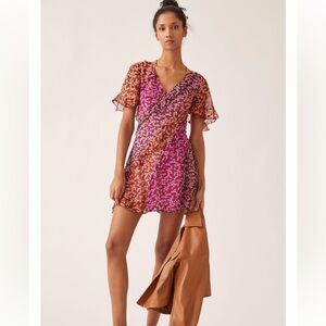 Anthropologie Soft Printed Mini Dress